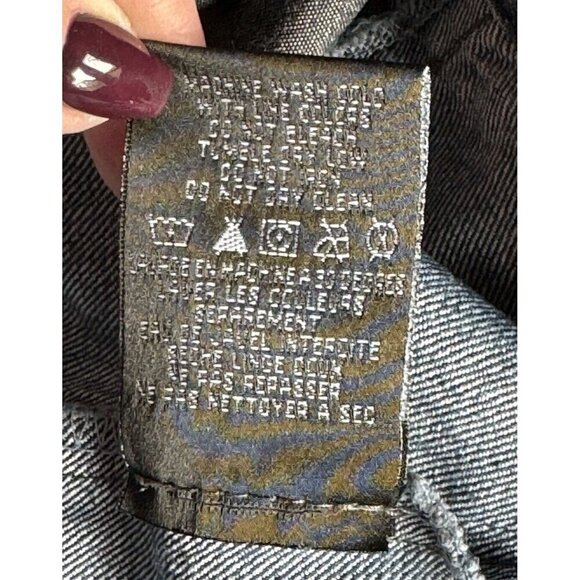 AMBIG Men's Sz XL Blue Denim Jean Jacket Button Down the Front - Picture 6 of 8